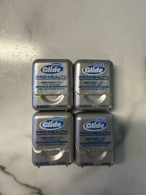 Oral-B Glide Pro-Health Dental Floss Compact Refill - Silver (Pack of 4)